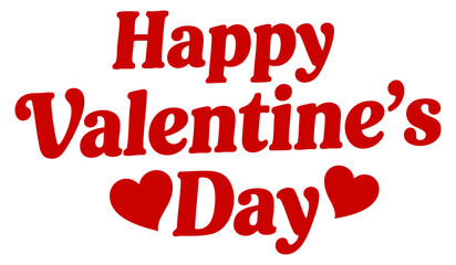 Happy Valentines Day greeting card. Calligraphic design for print cards, banner, poster Hand drawn text lettering for Valentines Day with hearts shape Vector illustration isolated on white background.