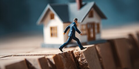 Lego Man Running for Home