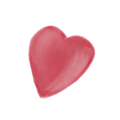 Fototapeta premium Soft red heart shape art symbol of love romance affection and sweet valentine's day celebration, png background.