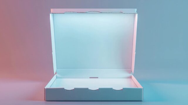 Video A simple of a white box containing four donuts