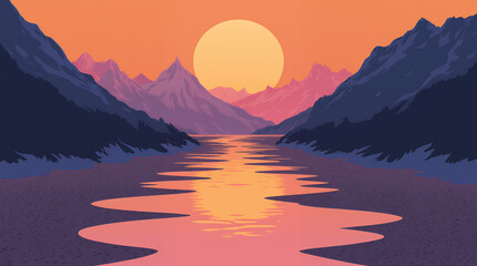 sunrise in the mountains