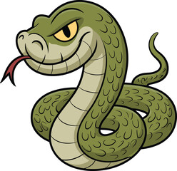 Fototapeta premium Cute cartoon scorpion character vector illustration with happy face and curved stinger isolated on white background for kids education mascot