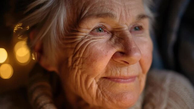 A woman is reading a book while wearing a sweater. She has a serious expression on her face