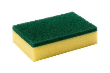 Household Cleaning Sponge Scrubber Isolated on a Transparent Background