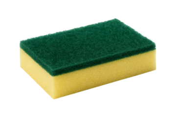 Household Cleaning Sponge Scrubber Isolated on a Transparent Background