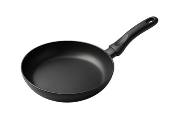 Non Stick Frying Pan with Black Handle for Cooking Isolated on a Transparent Background