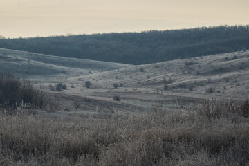Beautiful winter landscape in Ukraine
