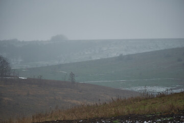 Beautiful winter landscape in Ukraine