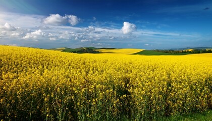 Obraz premium Raps Rapsfeld Im Sommer