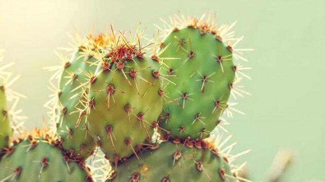 Video Prickly desert plant in focus, great for textures and patterns