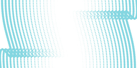 Naklejka premium Transparent Vector Gradient Blue Color Halftone Background Staggered Dots Pattern modern dotted