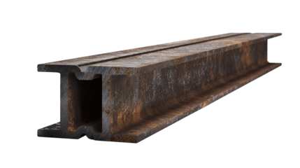 Old rusty steel beam element for heavy industrial construction.

