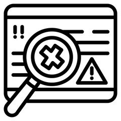 Error Code vector icon. Coding and programming icon line style. perfect use for logo, presentation, website, and more. Modern icon design outline style 