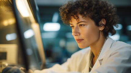 A research scientist performing cell culture work inside a laminar flow hood, transparent panels and soft lighting highlighting aseptic technique and laboratory best practices. cinematic color