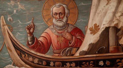 saint george on the church of the savior on the blood of the river in the city of venice, italy