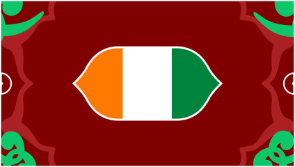 Ivory Coast Emblem Flag African Nations Morocco 2025 Countries Teams African Football Symbol Logo Design Vector Illustration