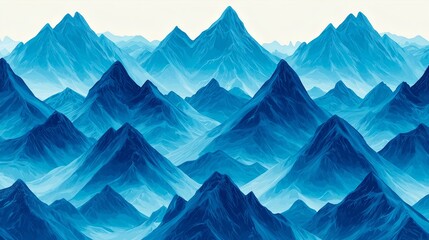 snow-capped mountain landscape, illustration