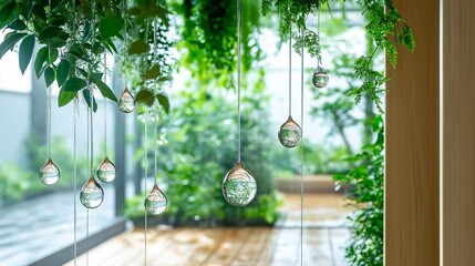 beautiful green leaves in the garden