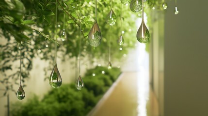 beautiful green leaves in the garden