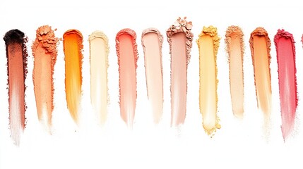 set of colorful lipstick isolated on white background