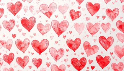 Abstract watercolor heart background. Concept love, valentine day greeting card.