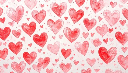 Abstract watercolor heart background. Concept love, valentine day greeting card.