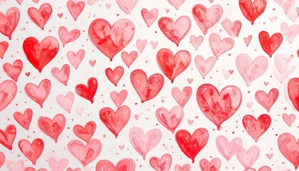 Abstract watercolor heart background. Concept love, valentine day greeting card.