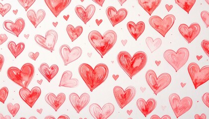 Abstract watercolor heart background. Concept love, valentine day greeting card.