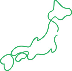 日本地図一筆書き