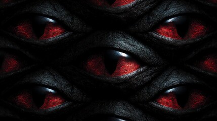 Dark fantasy eyes with red glow pattern background