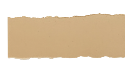 Torn paper strip. Brown paper texture. Rough edge paper.