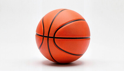 A basketball isolated on a white background showcasing its texture and design