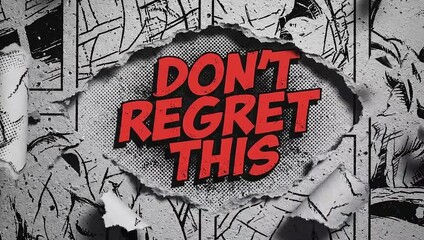 A motivational video showcasing a bold red text on a shattered background