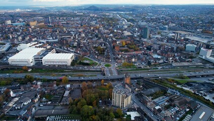 Aerial Around The City Charleroi