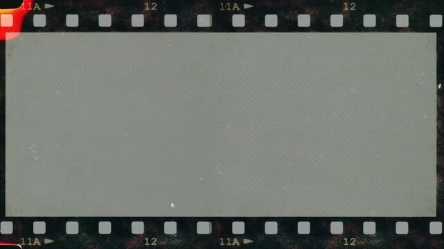 Vintage 35mm film strip frame looping animation