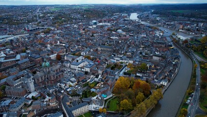 Aerial Around The City Namur