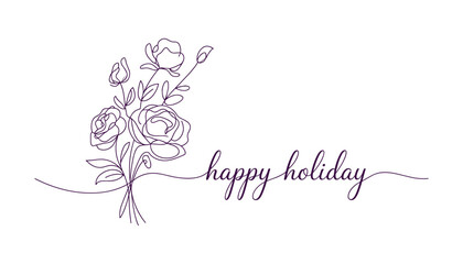 Obraz premium Elegant Floral Bouquet Happy Holiday Design For Festive Celebrations