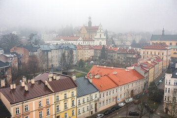 Panorama miasta Przemyśl, województwo podkarpackie, Polska. Stare Miasto w Przemyślu, Polska. Panorama z Wieży Zegarowej. © Leszek Szelest