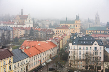 Panorama miasta Przemyśl, województwo podkarpackie, Polska. Stare Miasto w Przemyślu, Polska. Panorama z Wieży Zegarowej. © Leszek Szelest