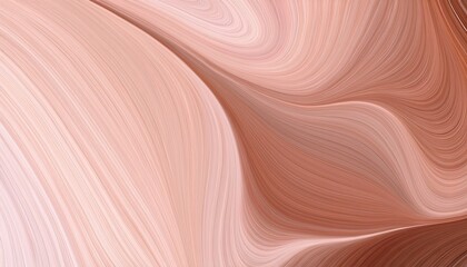 Obraz premium Unobtrusive Header With Elegant Curvy Swirl Waves Background Design With Rosy Brown Light Gray And Pastel Brown Color