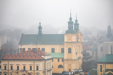 Panorama miasta Przemyśl, województwo podkarpackie, Polska. Stare Miasto w Przemyślu, Polska. Panorama z Wieży Zegarowej. © Leszek Szelest