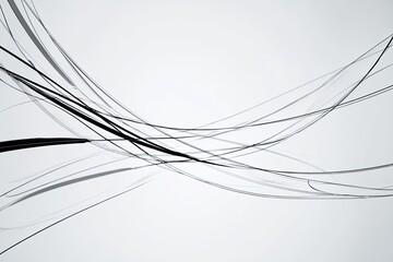 Abstract graphic with fluid, curved lines in varying shades of gray against a light background