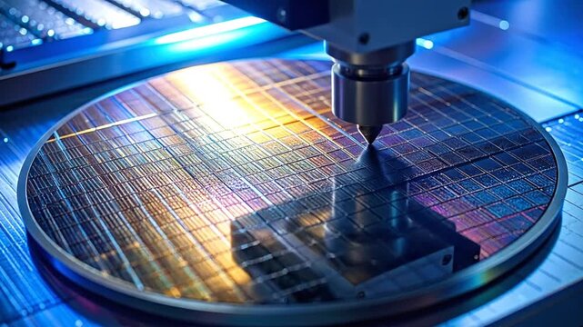 Semiconductor Wafer Processing: Precision Manufacturing Technology Close-Up