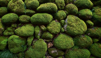 Mossy Stone Wall Texture Background Green Moss Stones Nature Wall Mossy Rocks Rock Moss Covered Wall