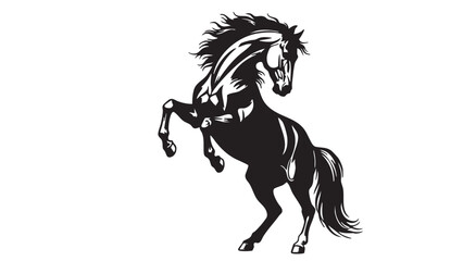 horse silhouette vector on white background  © Md