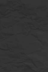 Black clean crumpled paper