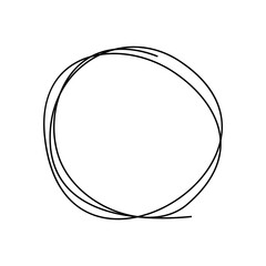 Messy Line Art Round Shape