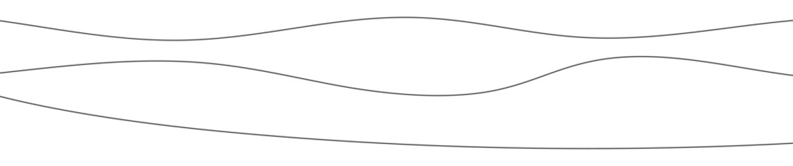 Thin curved wavy lines