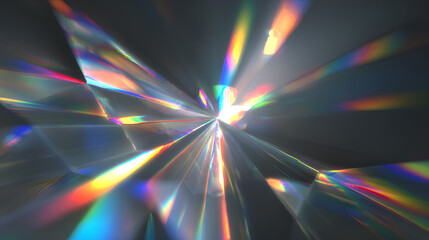 Shiny spectrum neon transparent crystal rainbow ray diamond lens sparkle light effect glass bokeh glitter beam bright background rainbow light radiant flash reflex white background