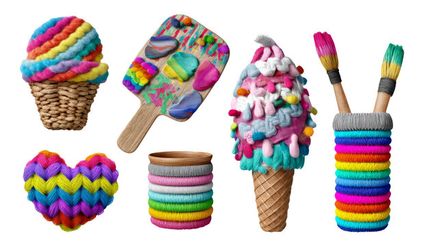 Playful and Handcrafted Art Tools and Treats for Creative Expressions in 7D Illustration